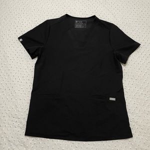 Figs Casma Scrub Top - Black